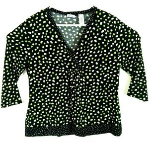 Liz & Co Studded Top Geometric Print J2007